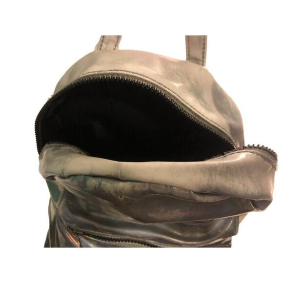 Clear Transparent Iridescent Holographic Travel Metallic PVC Bag - Womens - Picture 6 of 6